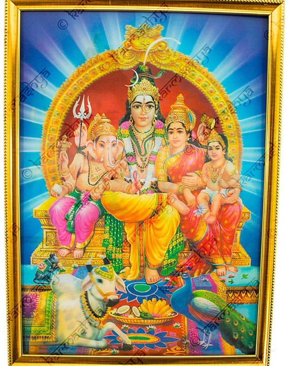 15 3d Shiv Shiva Parvati Parivar Shankar Photo Frame by Karmashya