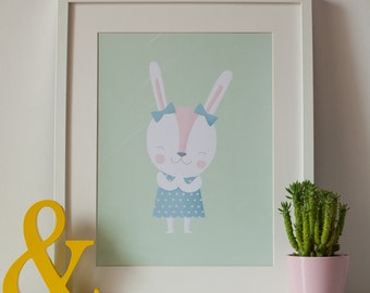 Pastel color bunny | Etsy