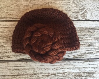 Princess leia hat // newborn 0-3 3-6 6-12 month toddler // star wars // baby girl halloween // made to order // newborn photo prop
