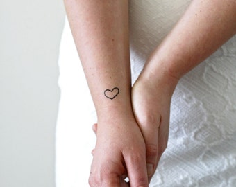 4 small hearts temporary tattoos / small temporary tattoos / love temperer tattoos / Valentine's Day gift / lovers gift / Valentine's Day