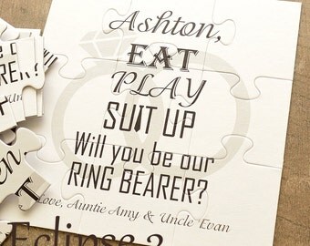Ring Bearer, Will You Be Our Ring Bearer, Will you be our ring bearer puzzle, ring security, ring bearer card, ring bearer proposal, jigsaw
