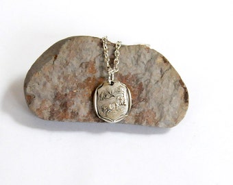 STWTR Resin Wolf Tooth Pendant Necklace - Tribal Style Jewelry With Adjustable Rope Chain - View #2