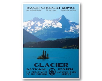 Glacier National Park Travel Poster