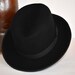 Black Bolero Wide Brim Flat Crown Wool Felt Bolero Hat Men