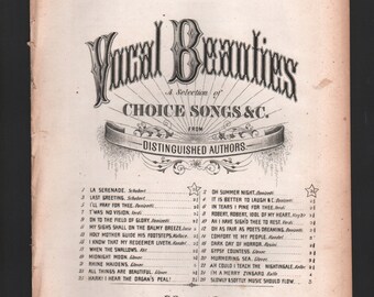 Civil War/late 1800s era sheet music: "Gently Sighs the Breeze" - PD001086