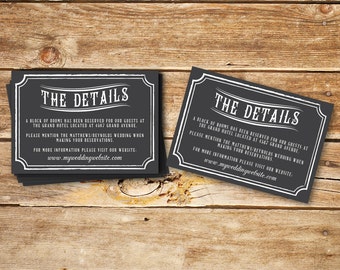 Printable Info Card Info Card Template DIY Wedding