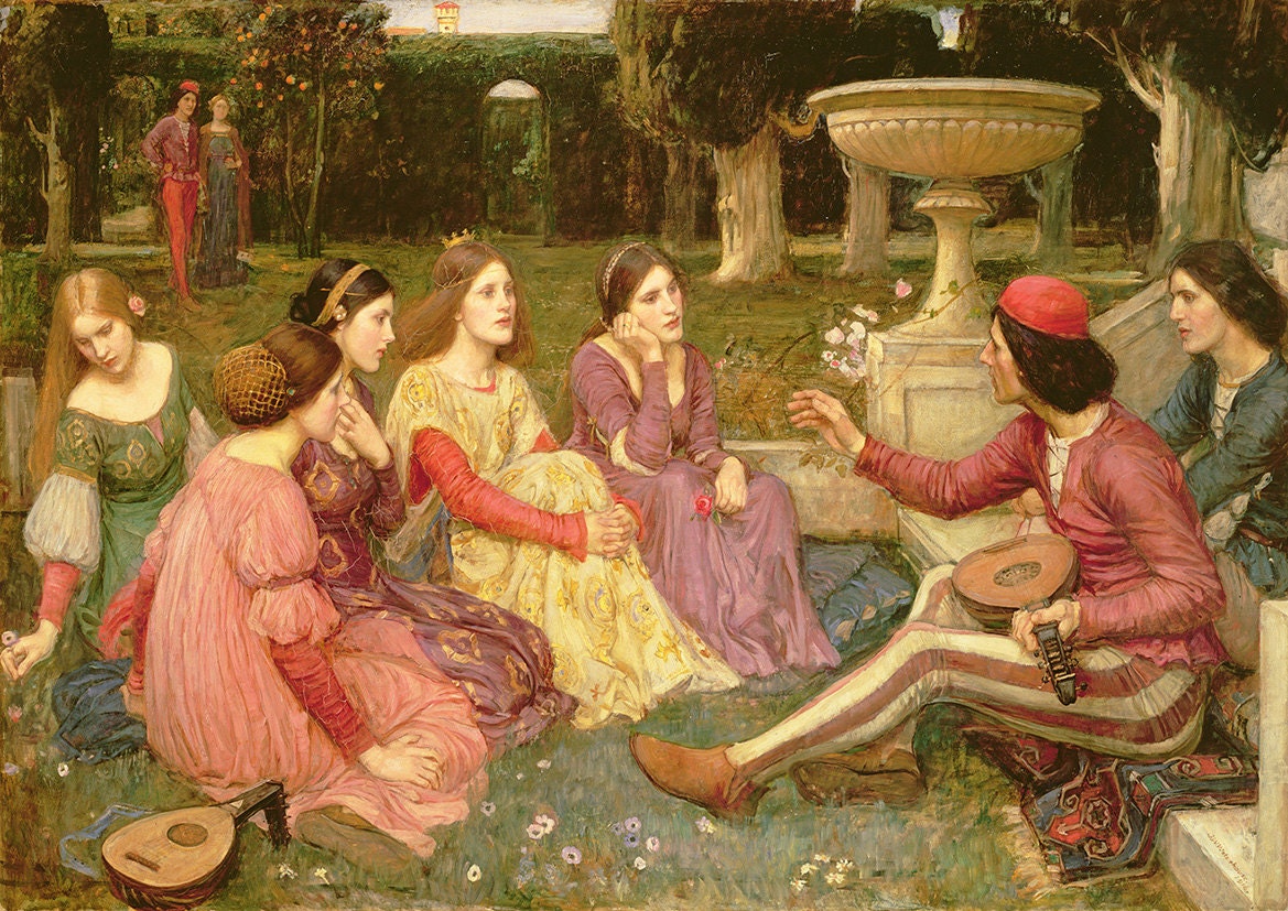John William Waterhouse The Decameron. Fine Art by