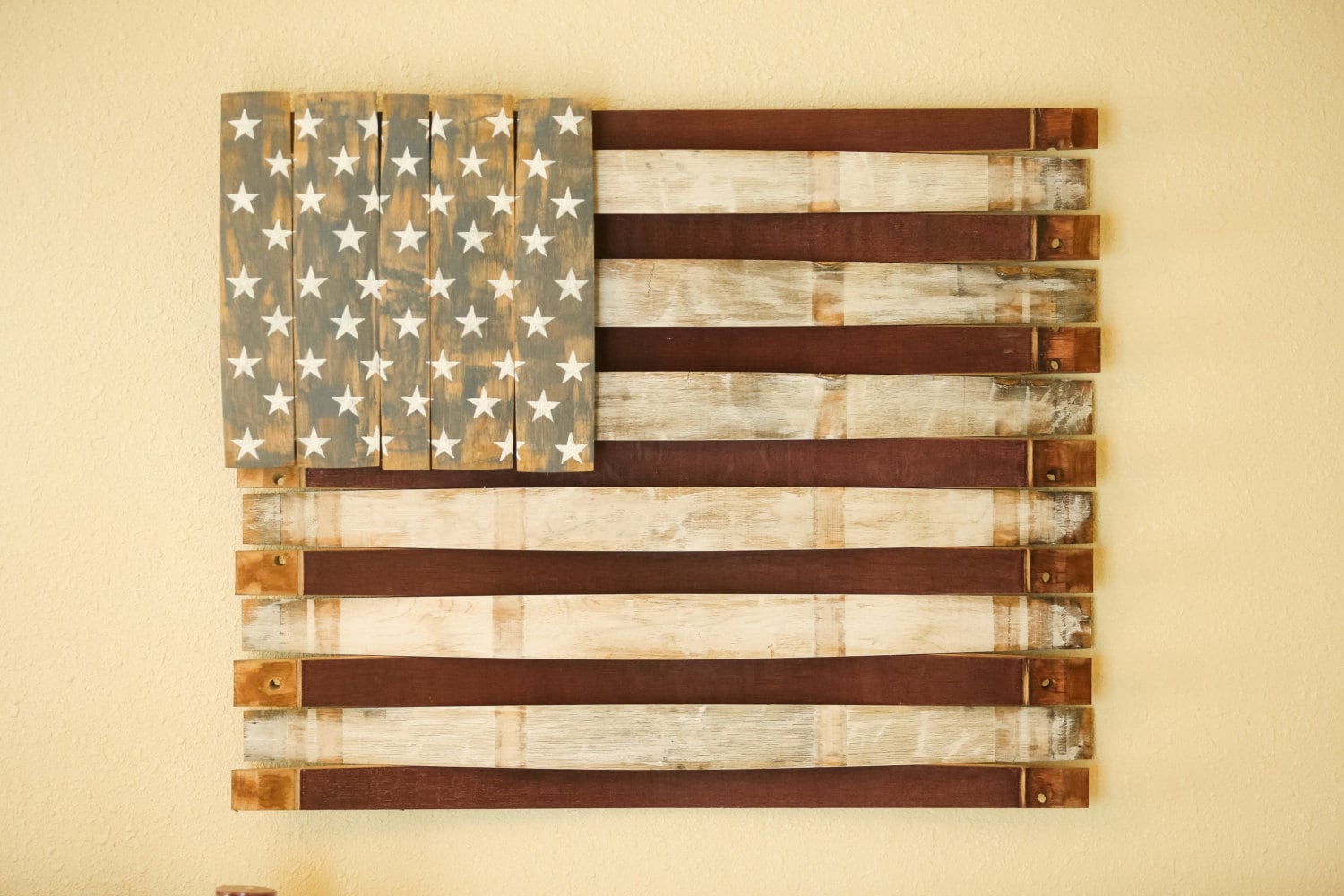 American Flag Wood Wall Hang Wooden American Flag Sign
