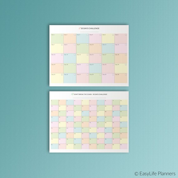 Don't Break the Chain Big Happy PLanner Habit Tracker