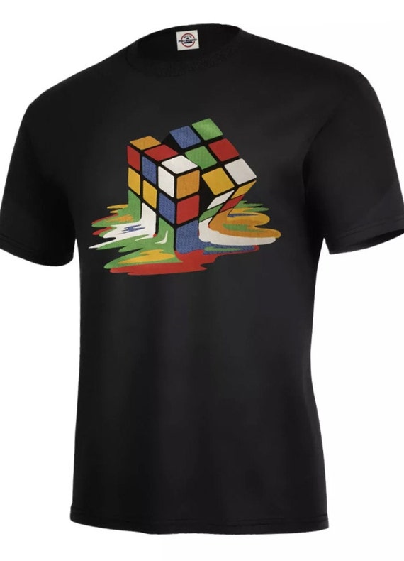 melting rubik's cube t shirt