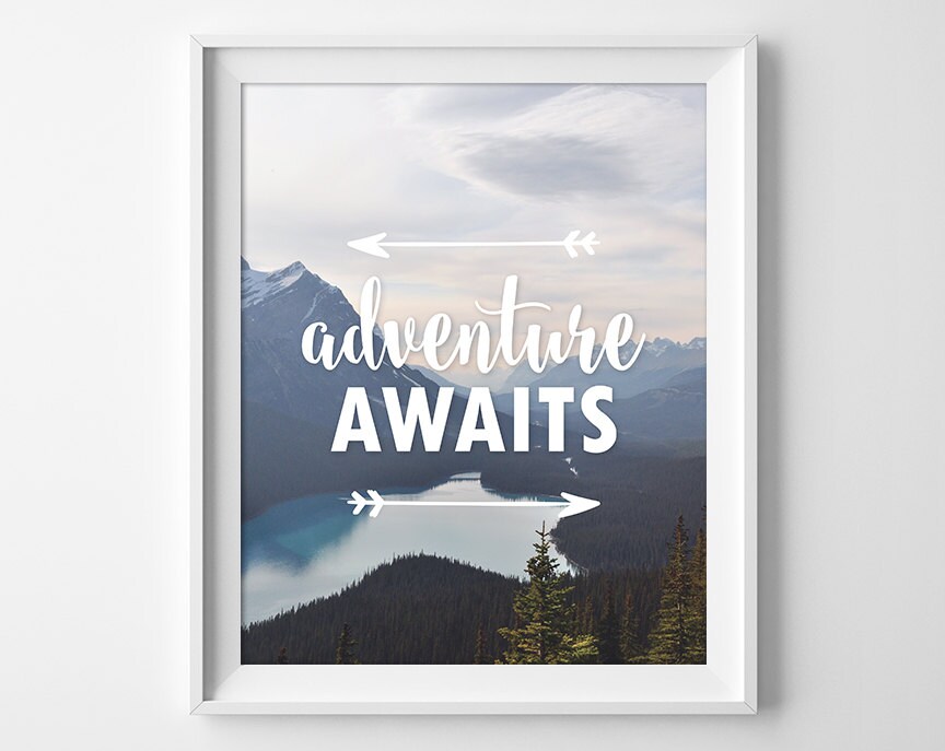 Adventure Awaits Nursery Print Adventure Wall Art Tribal