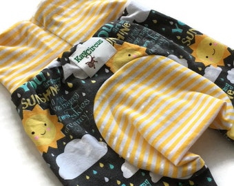 My Sunshine Monster bunz - Cloth Diaper Pants - Grow With Me Pants - Maxaloones - Baby Toddler Pants - cloth diaper - baby gift