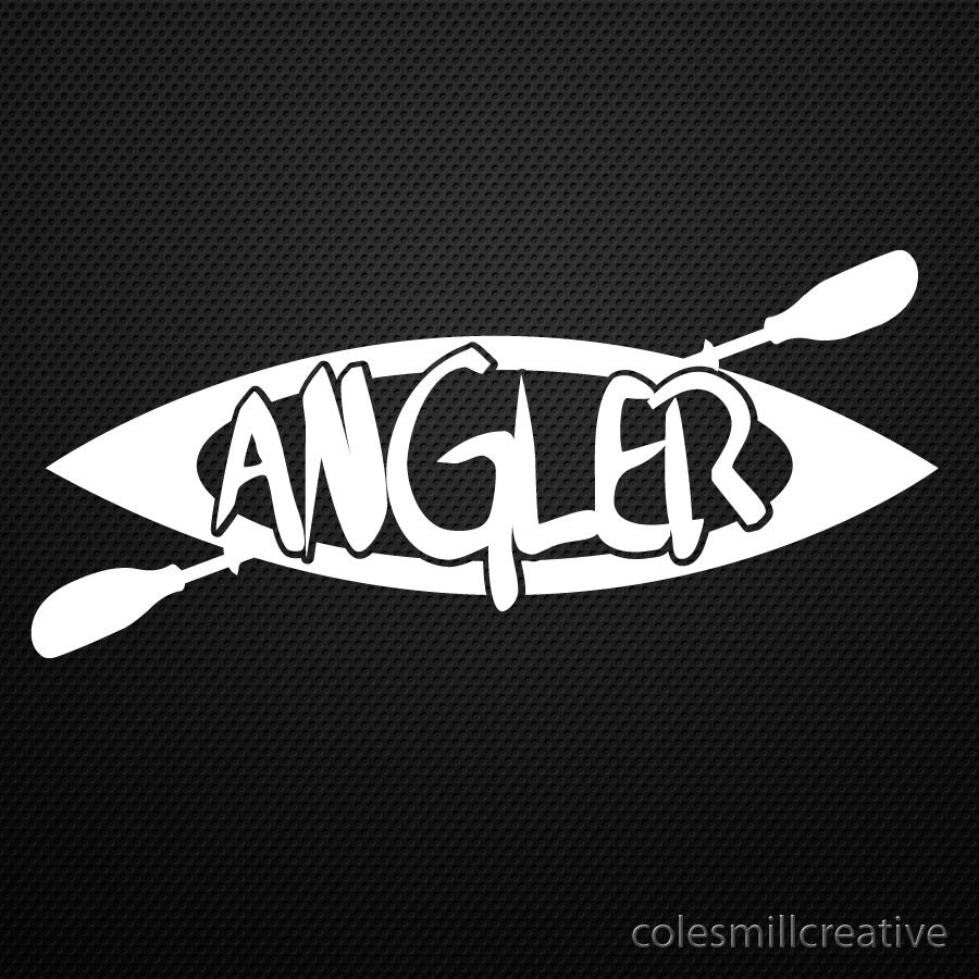 Angler decal Kayak Canoe sticker fishing