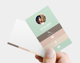 Business Card Template - Printable business card design, business card template, custom business card, photoshop, psd business card design