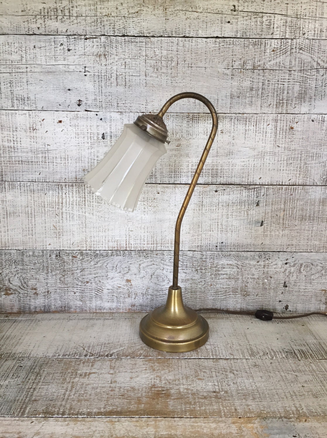 Lamp Vintage Desk Lamp Brass Gooseneck Lamp Vintage Table Lamp