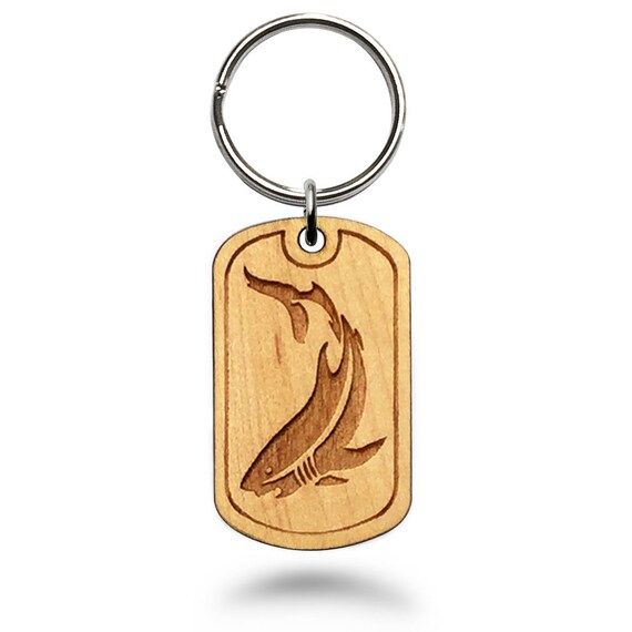 Handmade Wood Key Chain Laser Engraved Wood Key Chain