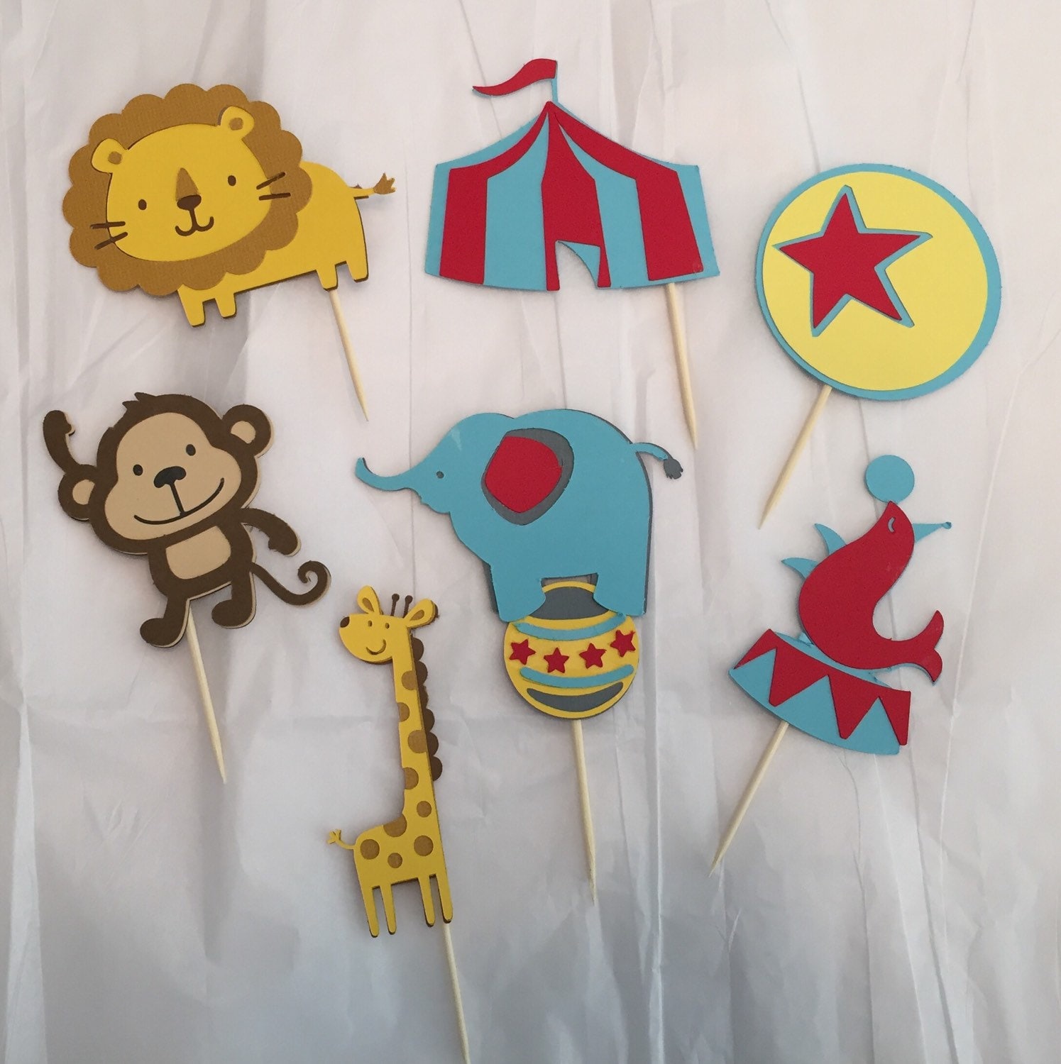 Circus Cupcake Toppers Carnival Cupcake toppers circus