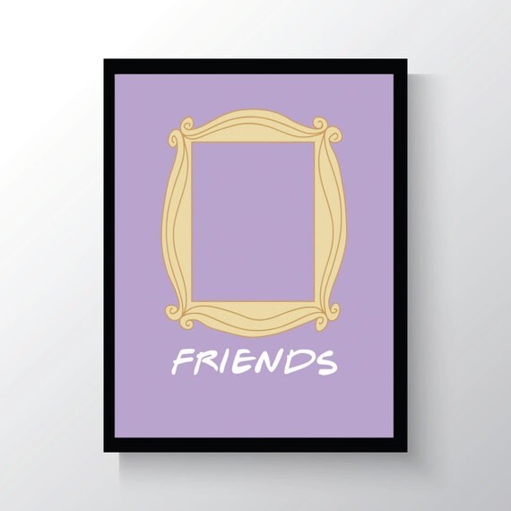 Friends Tv Show Yellow Frame Friends Show by PaperLoveSong