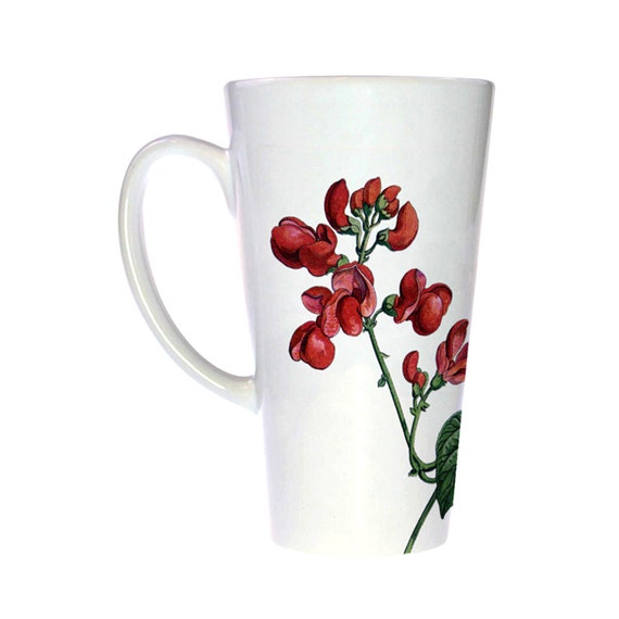 Tea Lovers Floral Coffee Mug Latte Mug Pretty Coffee Mug