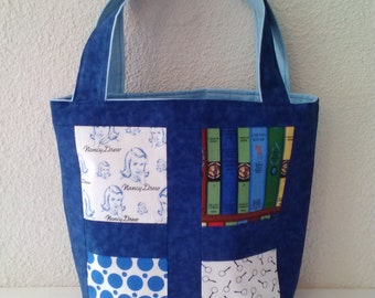 Nancy Drew tote bag, Nancy Drew books, Nancy Drew, tote bag, shoulder bag, book bag, books, vintage books, book gifts, gifts for her