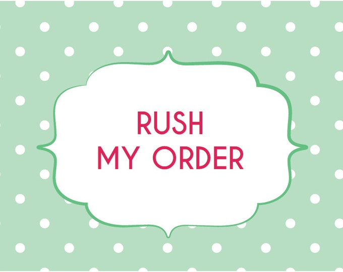 Rush order fee - Receive your proof within 24 hours