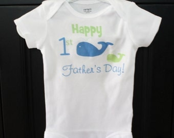 First Father's Day Whale bodysuit or t-shirt