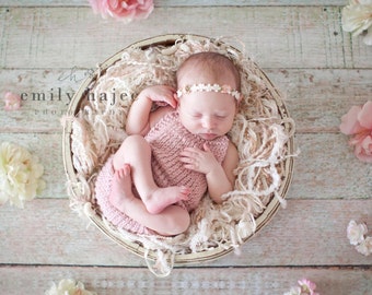 Knit Newborn Sunsuit Romper (Halter) Bodysuit- MADE TO ORDER
