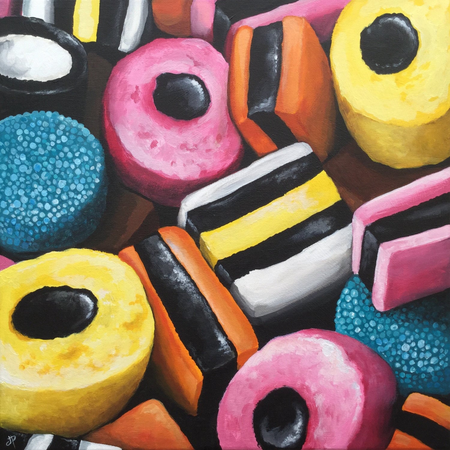 Licorice Allsorts by Jane Palmer Sweets art, Art paintings for sale