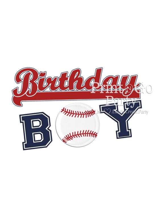 Baseball Birthday Iron On Transfer DIY Shirt by PrintAndGoParty