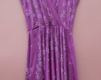 Marianne Dress- Purple Floral Dress (As-Is)