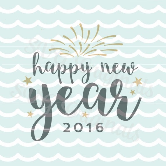 Happy New Year 2016 SVG Vector file. Happy New by SVGoriginals