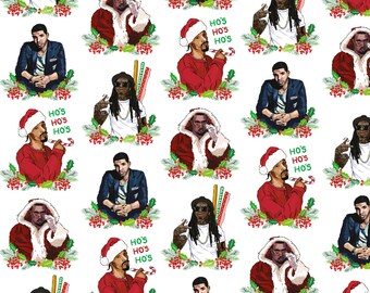 Rapping Paper (Kanye West, Drake, Lil Wayne & Snoop Dogg) A2 Gift Wrap (420x594mm)