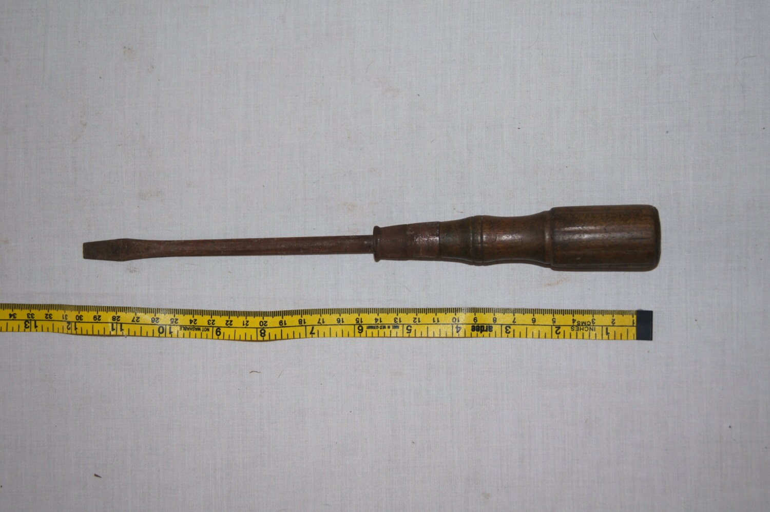 Vintage 1896 Champion Flat head Wood Handle Screwdriver