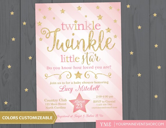 Twinkle Twinkle Little Star Baby Shower by YourMainEventPrints