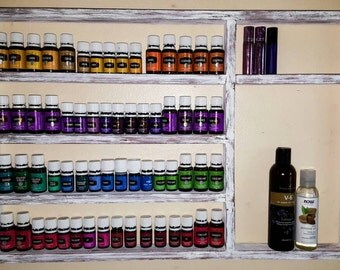 Essential oils shelf, wood shelf, nail polish shelf, apothecary rack, oil storage, oil display, hanging wall shelf, essential oil holder