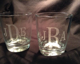 Custom Laser Engraved Whiskey Glasses