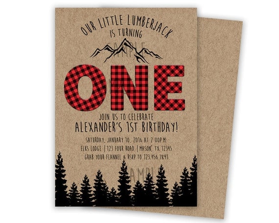 Lumberjack Party Invitations 9