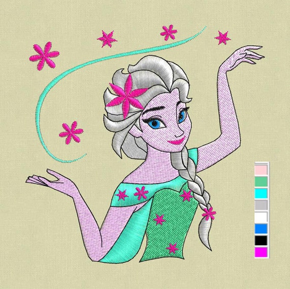 embroidery design frozen elsa fever 4x4 pes hus jef exp fever chart