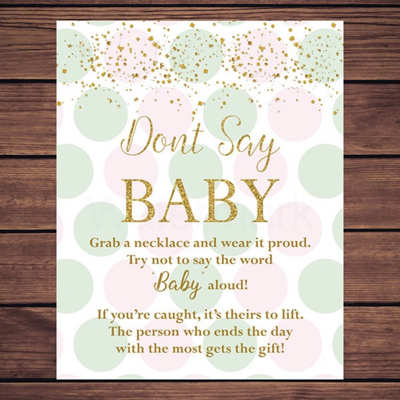 items-similar-to-pink-mint-and-gold-don-t-say-baby-baby-shower-game