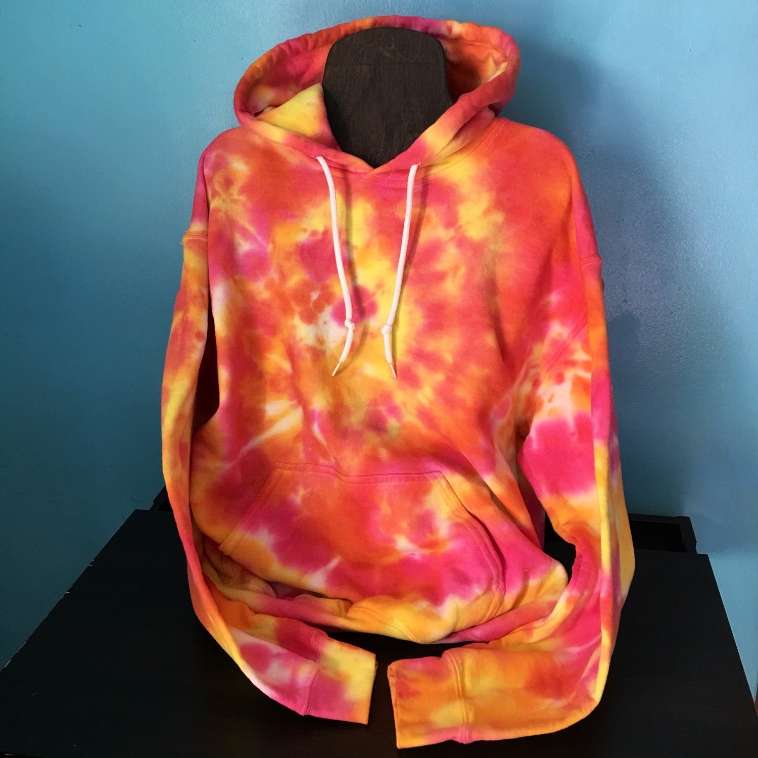 Tie Dye Hoodie Sunset Spiral Tie Dye Hoodie By Beachbumtiedye