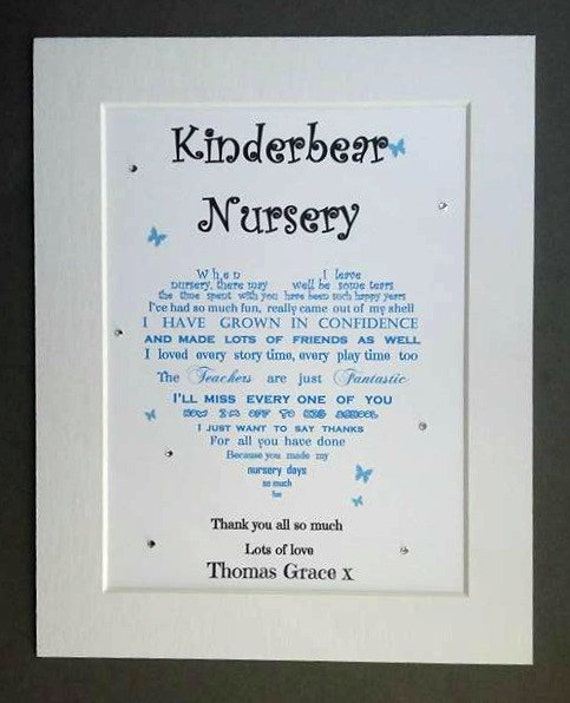 Nursery Leaving Gift Kindergarten Thank You Gift Leaving Nursery Leaving Gift Kindergarten Thank You Gift Leaving