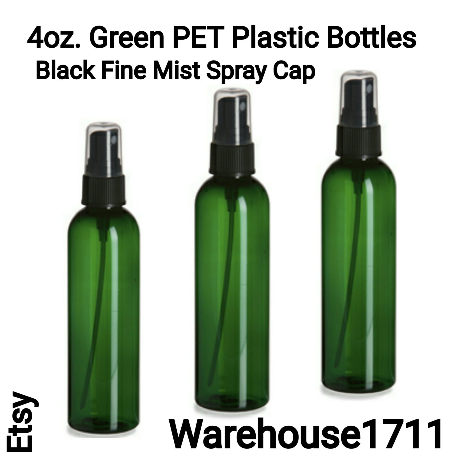 Download 4oz. Green Boston Round Plastic Spray Bottles Green/Black Yellowimages Mockups