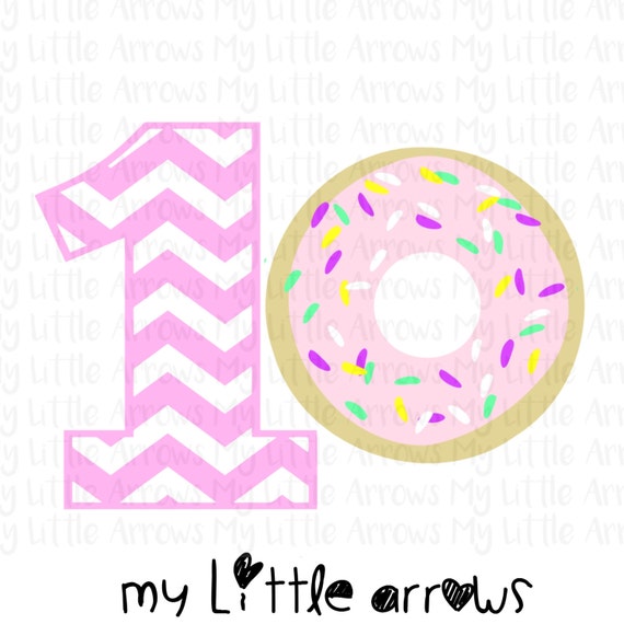 Download Chevron One donut birthday SVG DXF EPS png Files for