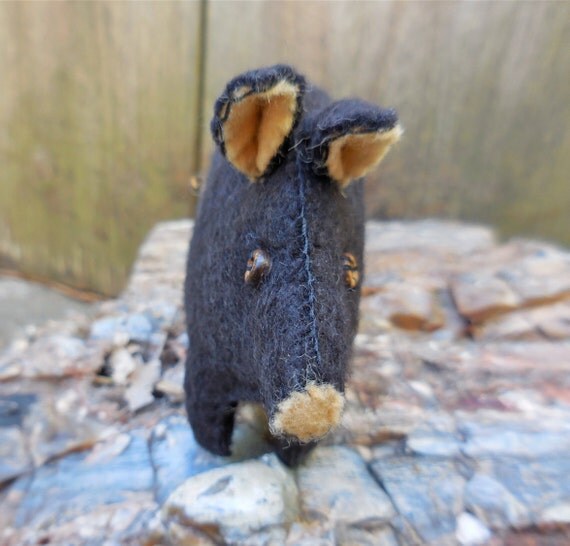 Black pig stuffed animal pig pig toy farm animal toy pig