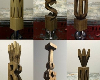 Custom Beer Tap Handle (Any 3 Letters)