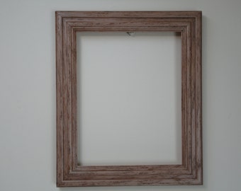 Upcycled Solid Wood 8 X 10 Distressed Mauve, Rustic, Shabby Chic Picture Frame
