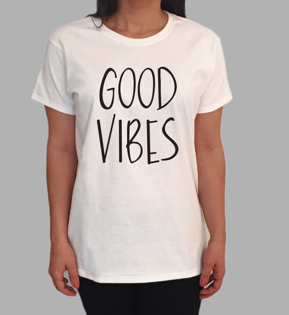 Good Vibes White Women's TShirt by TheSourPeach on Etsy