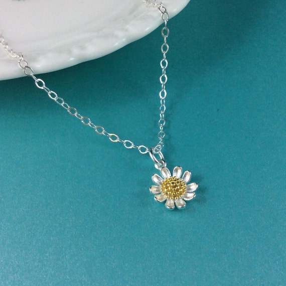 Sterling Silver Sunflower NecklaceGenuine by DevaDwaroJewellery