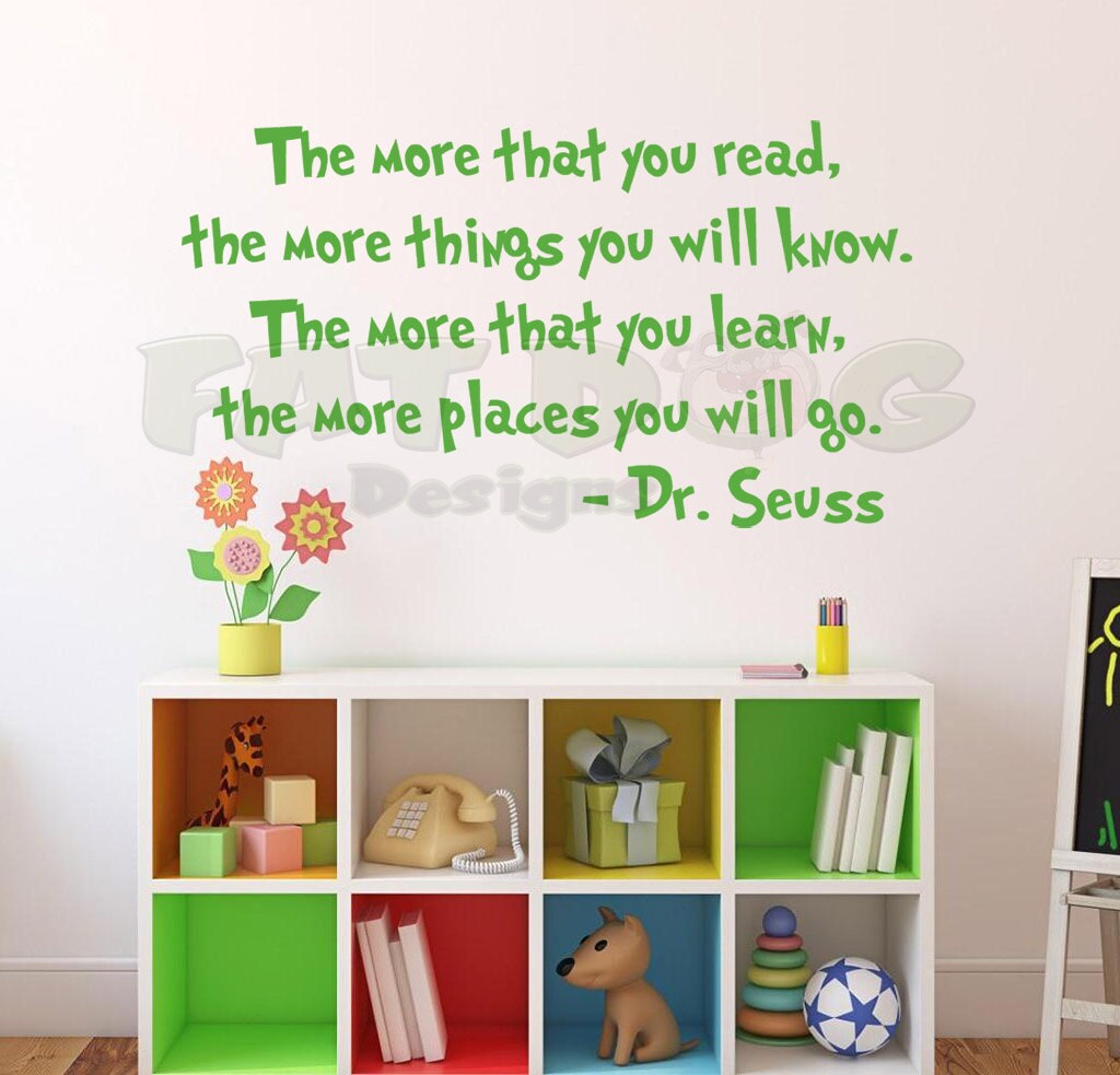 Dr. Seuss The More That You Read Removable Vinyl Wall Decal