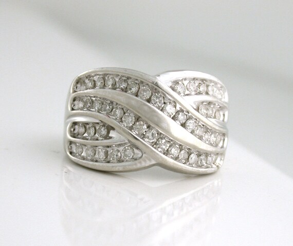 One Carat Diamond Band Comfort and Style 10k white gold Everyday Glamour